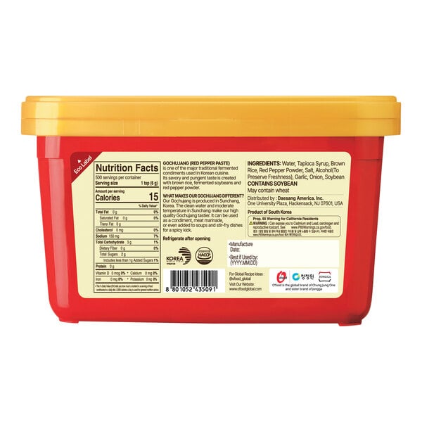 O'Food Red Pepper Gochujang Paste 3 kg - 4/Case
