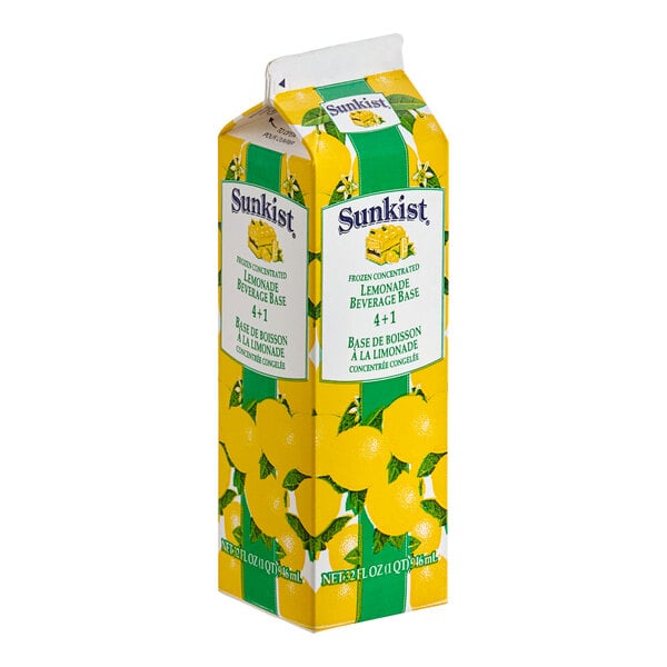 A carton of Sunkist Lemonade concentrate.