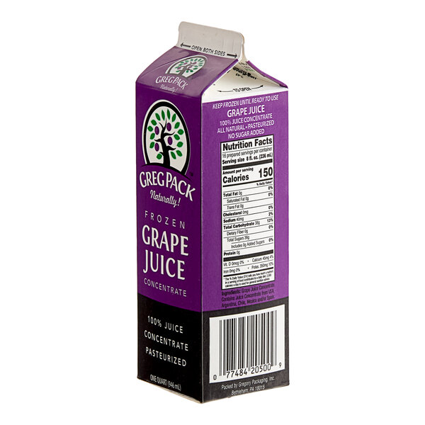 A purple and black carton of Welch's 3:1 Concentrate Grape Juice.