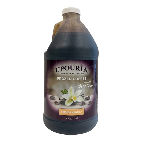 UPOURIA® French Vanilla Cold Brew Frozen Coffee Concentrate 1/2 Gallon - 6/Case
