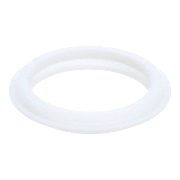 A white circle with a light in the middle.