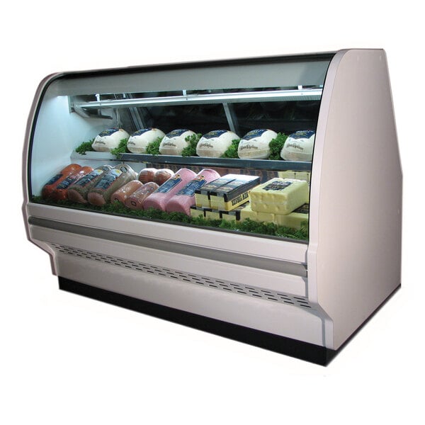 Howard McCray SC-CDS40E-8C-BE-LED 40 Series 99 1/2" Black Endless Curved Glass Refrigerated Deli Case - 115V
