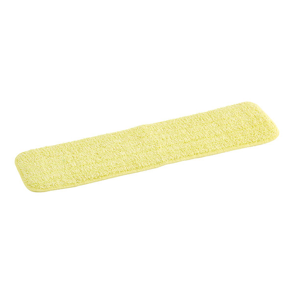 An Advantage Supplies yellow microfiber mop pad.