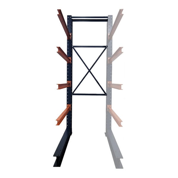 Interlake Mecalux 48" x 48" x 144" Single-Sided Structural Add-On Cantilever Rack U0211343