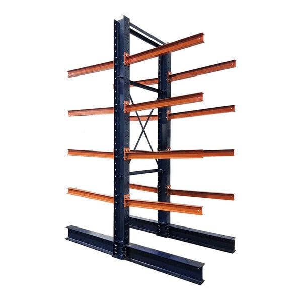 Interlake Mecalux 48" x 48" x 144" Double-Sided Structural Starter Cantilever Rack U0211344