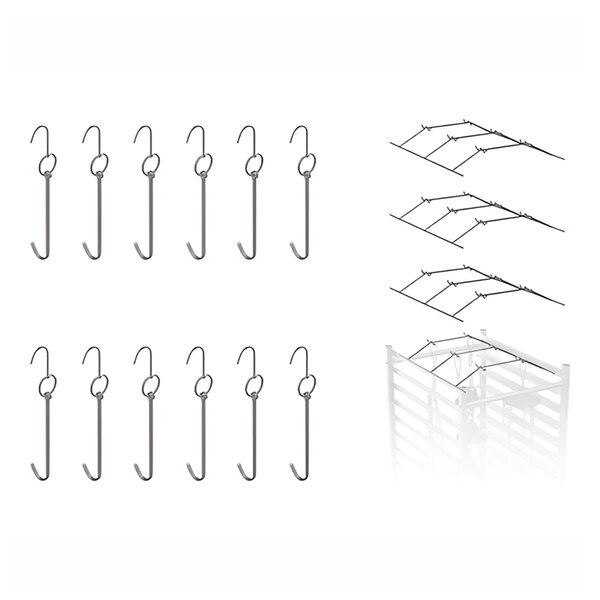 A Wood Stone Duck Accessory Kit with several metal hooks for a rotisserie.