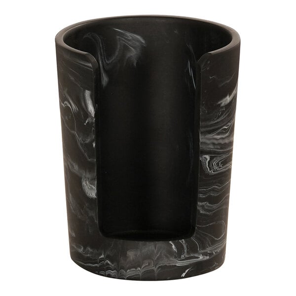 A black swirl cup organizer.