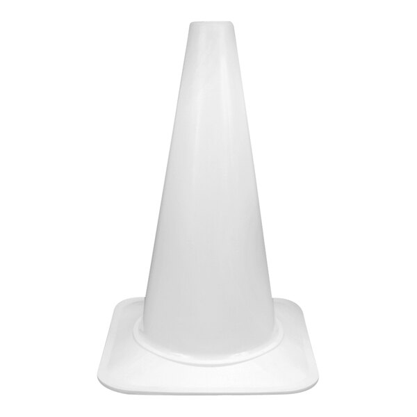 A white 18-inch sport cone with a 1.6 lb. base.