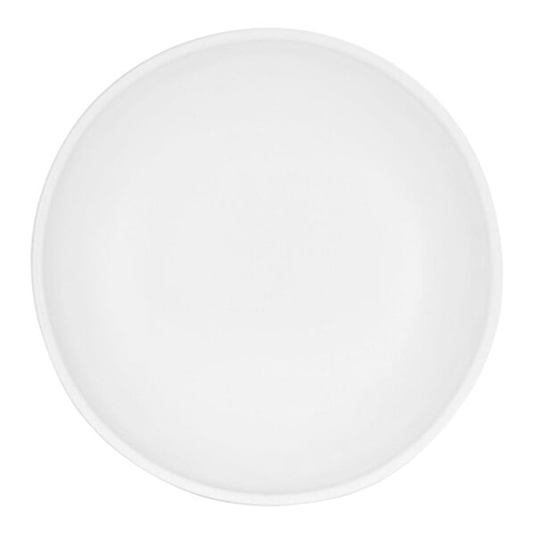 A white Cal-Mil melamine pasta bowl with a rim.