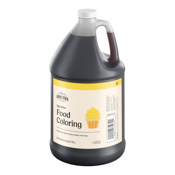 Hometown Provisions Egg Yellow Food Coloring 1 Gallon - 4/Case