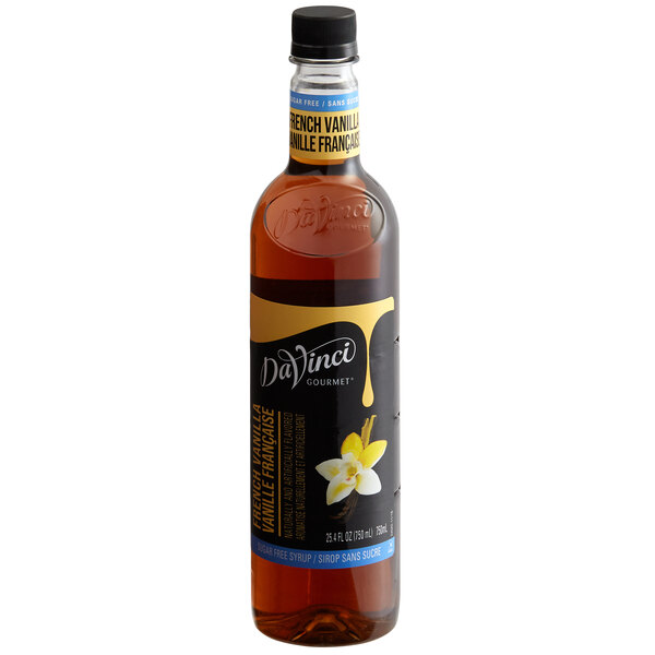 DaVinci Gourmet Sugar-Free French Vanilla Flavoring Syrup 750 mL - 12/Case