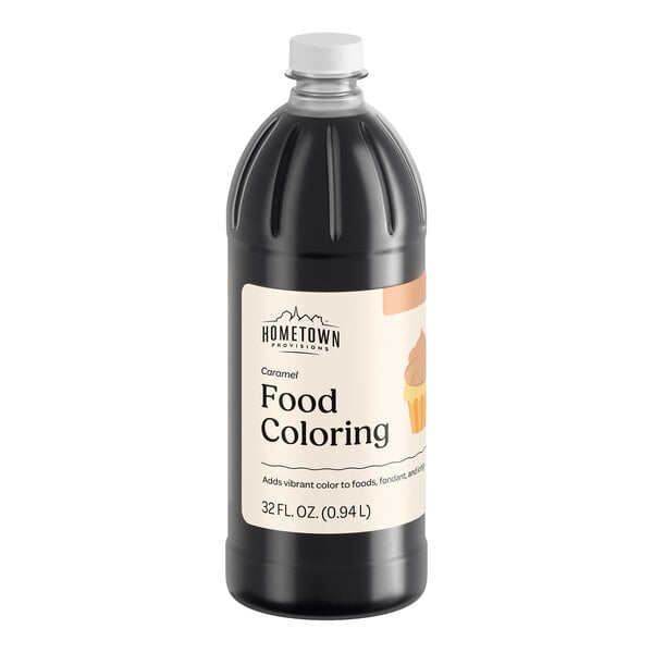 Hometown Provisions Caramel Food Coloring 32 fl. oz. - 12/Case