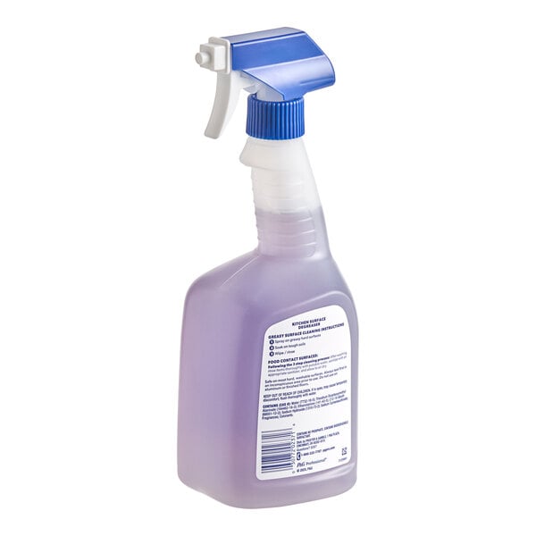 A 32 oz. spray bottle of Dawn Professional kitchen surface degreaser with a blue and white trigger nozzle.