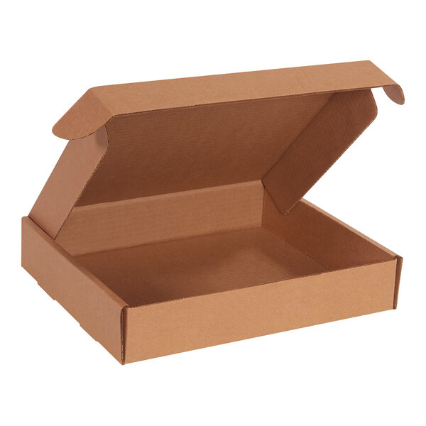 Lavex 11 3/4" x 10 3/4" x 2 1/4" Kraft Deluxe Corrugated Mailer with Front Locking Tabs - 50/Case