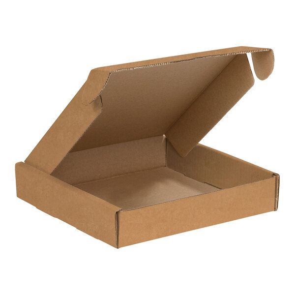 Lavex 10" x 10" x 3" Kraft Deluxe Corrugated Mailer with Front Locking Tabs - 50/Case