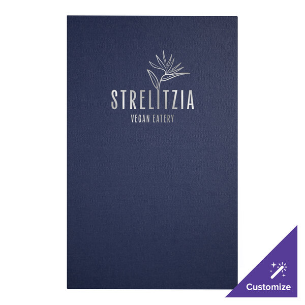 A blue H. Risch, Inc. menu cover with white text.