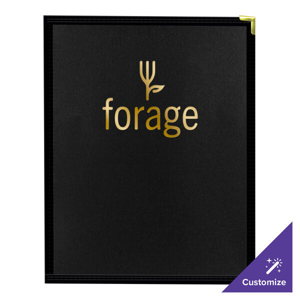 A black H.Risch, Inc. Nero menu cover with gold text.