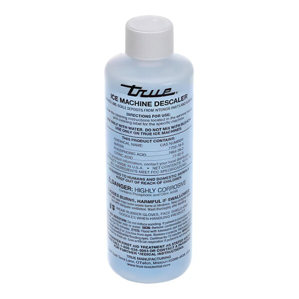 A 16 oz. bottle of True ice machine descaler.