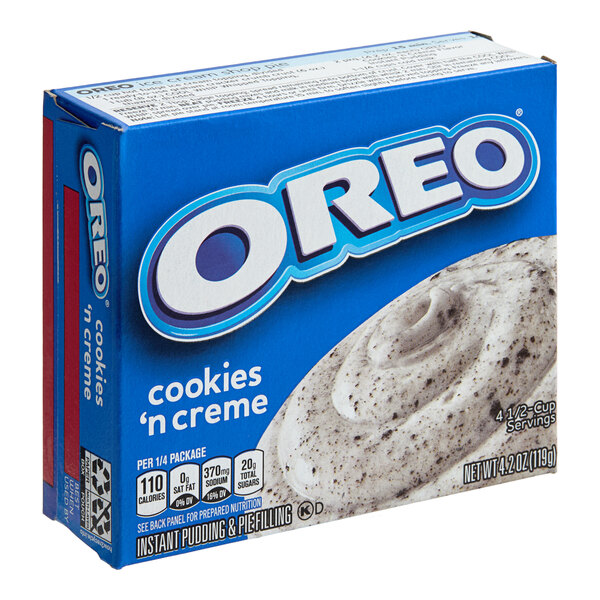 JELL-O Instant Oreo Cookies 'n Creme Pudding & Pie Filling Mix 4.2 oz. - 24/Case