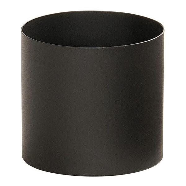 A black metal cylinder with a white background.