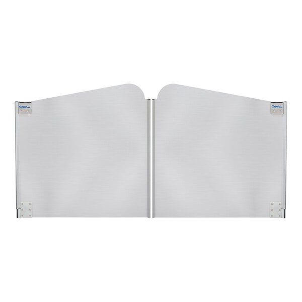 A pair of aluminum saloon-style swinging cafe doors designed for a 36" x 48" door opening.