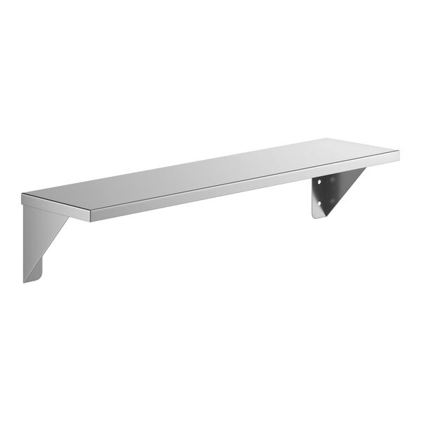 Lavex 5" x 18" Stainless Steel Wall-Mount Shelf