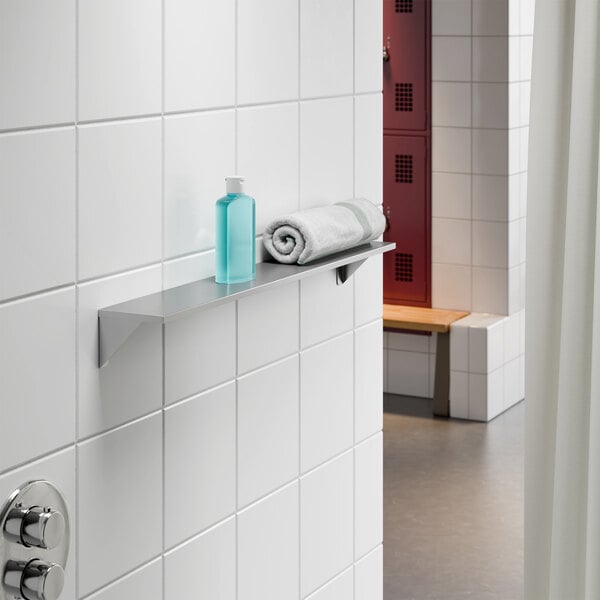 Lavex 5" x 36" Stainless Steel Wall-Mount Shelf