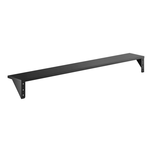 Lavex 5" x 36" Matte Black Stainless Steel Wall-Mount Shelf