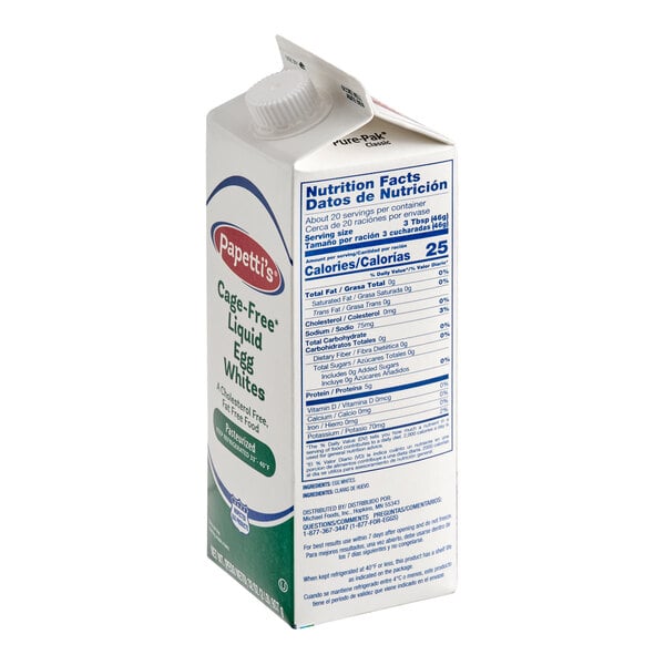 Abbotsford Farms Cage-Free Liquid Egg Whites 2 lb. - 15/Case