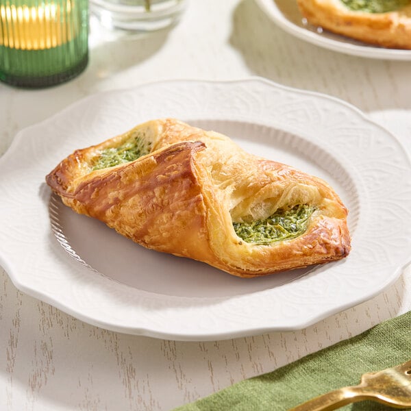 LeCoq Cuisine Ready-to-Bake Spinach and Ricotta Croissant 3 oz. - 45/Case