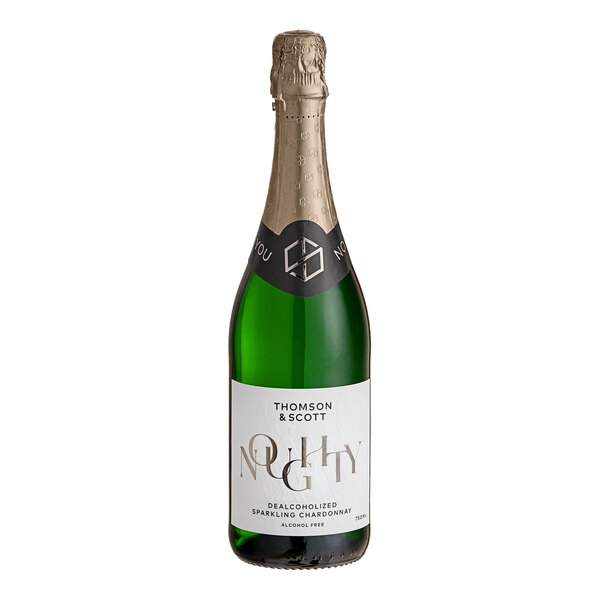A bottle of Noughty Non-Alcoholic Sparkling Chardonnay 750 mL.
