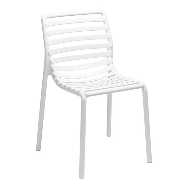 Nardi Doga Bistrot Bianco Resin Stackable Outdoor Side Chair
