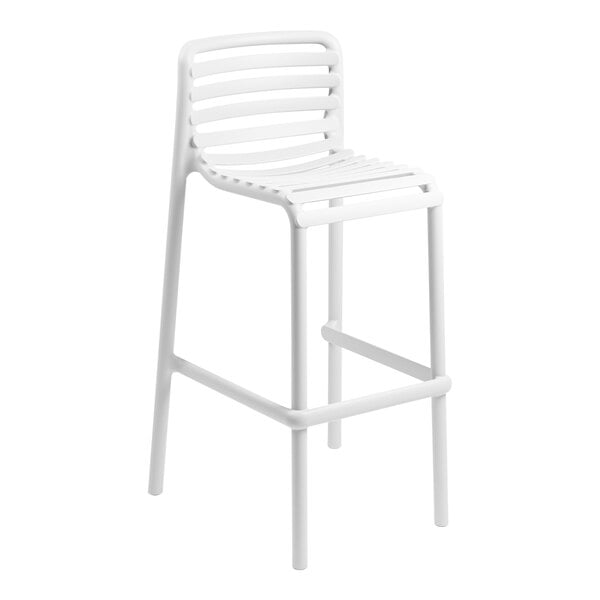 Nardi Doga Bianco Resin Stackable Outdoor Bar Stool