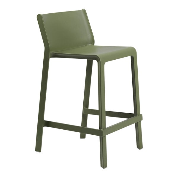 Nardi Trill Agave Resin Stackable Outdoor Counter Height Bar Stool
