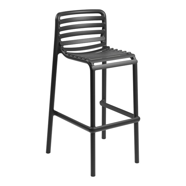 Nardi Doga Antracite Resin Stackable Outdoor Bar Stool