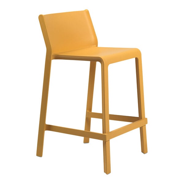 Nardi Trill Senape Resin Stackable Outdoor Counter Height Bar Stool