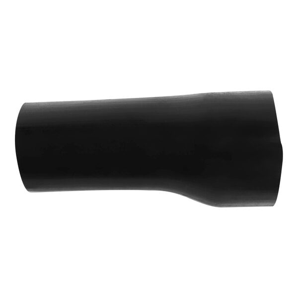 A close-up of a black Sammic drain elbow.