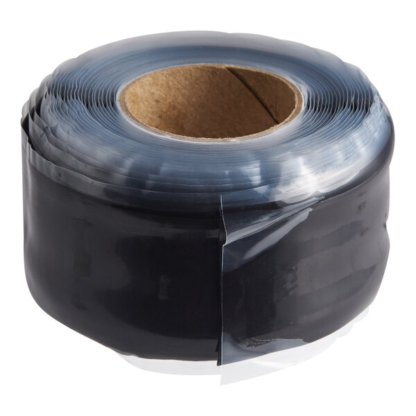 A roll of clear self-fusing silicone rubber electrical and utility tape.