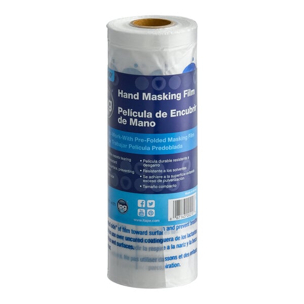 A roll of clear hand masking film for overspray protection, measuring 36 inches by 30 yards.