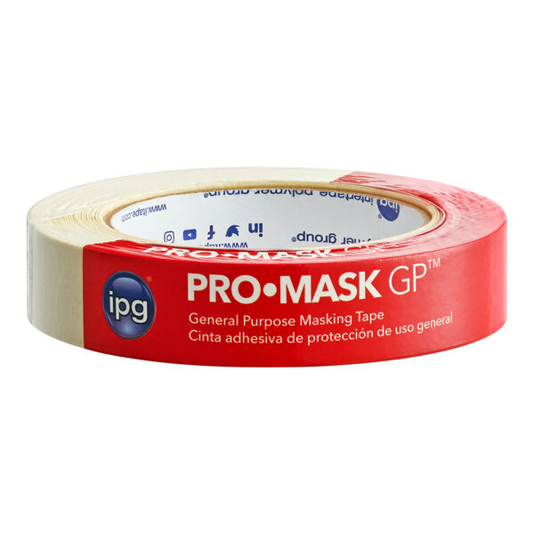 A roll of IPG ProMask general purpose masking tape.