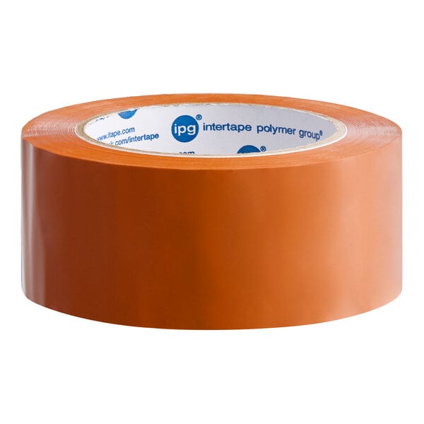 A roll of orange acrylic sealing tape from IPG, measuring 1.88 inches wide and 109.36 yards long.