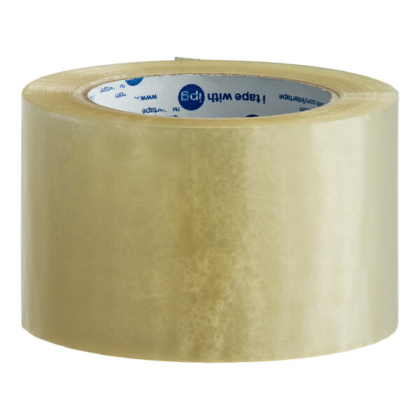 A roll of clear specialty acrylic carton sealing tape.