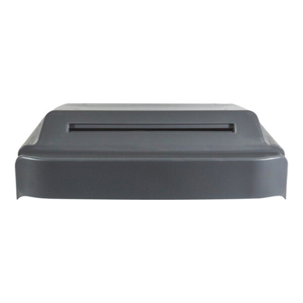 A grey rectangular Rinnai outdoor vent cap with a slot on the lid.