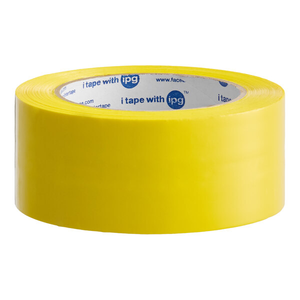 A roll of yellow acrylic carton sealing tape.