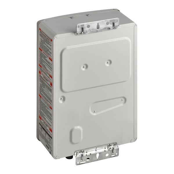 A wall-mounted outdoor tankless water heater designed for liquid propane use.