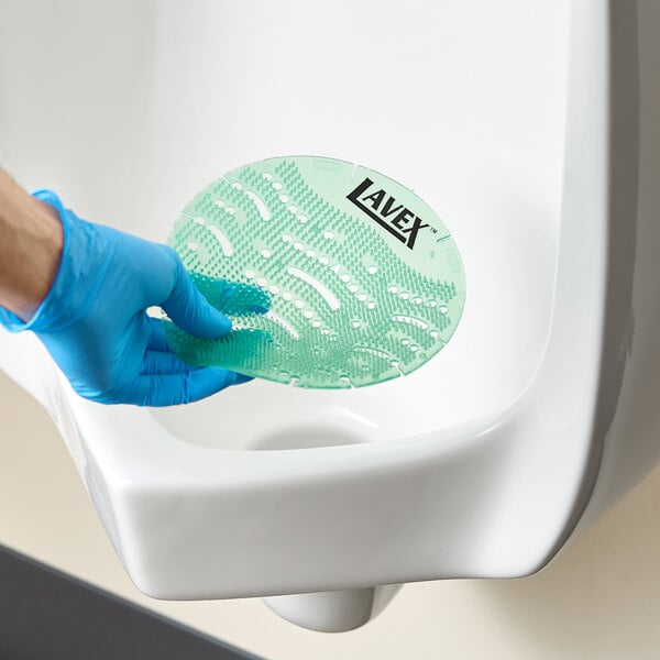 Lavex Cucumber Melon Scent EVA Deodorizing Gel Urinal Screen - 10/Case
