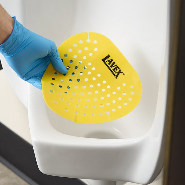 Lavex Citrus Scent Vinyl Deodorizing Urinal Screen - 12/Case