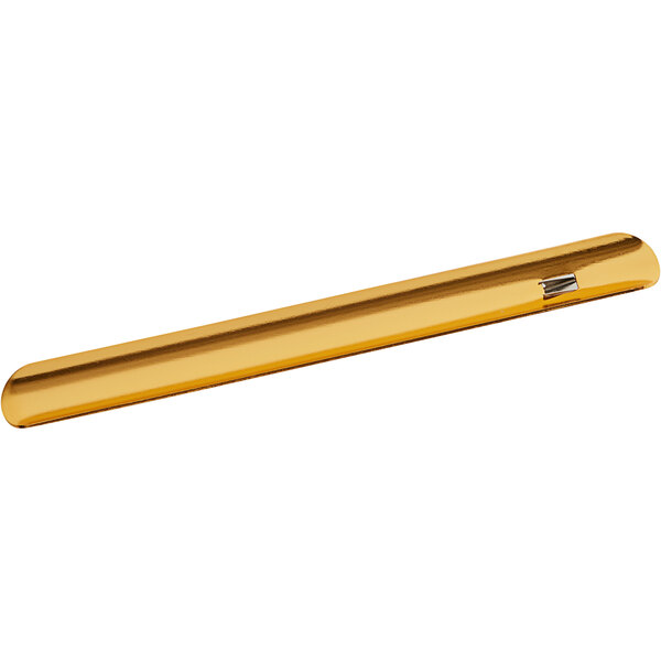 A gold-colored 6-inch pocket crumber used for cleaning crumbs from tables.