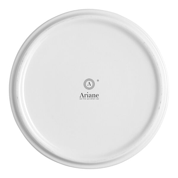 A round, warm white stackable porcelain salad bowl.