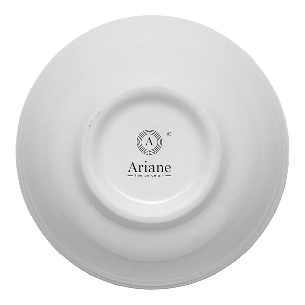 A white porcelain bowl with the Ariane brand logo on the bottom.